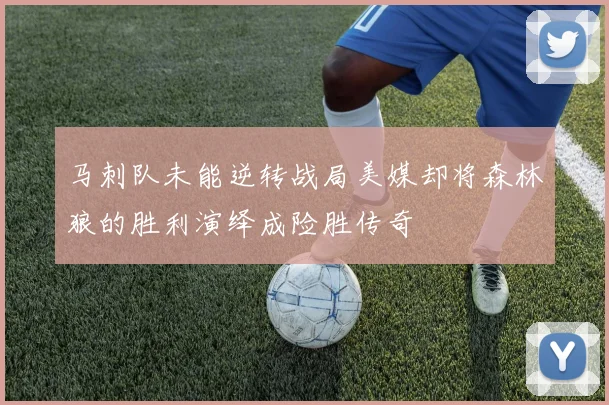 马刺队未能逆转战局美媒却将森林狼的胜利演绎成险胜传奇